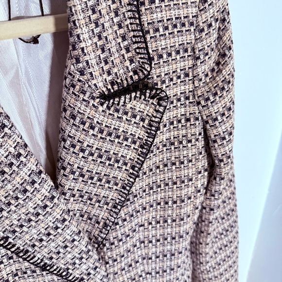 NEW Zara Boucle Tweed Double Breasted Blazer Jacket - Picture 9 of 10